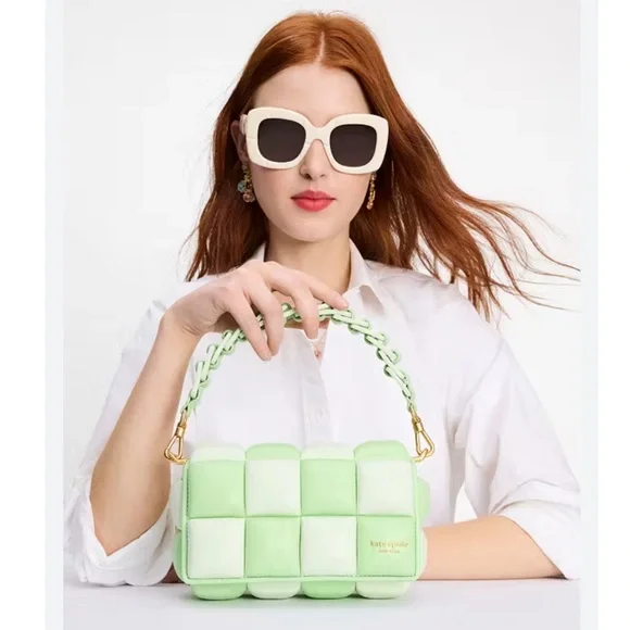 ♠️Kate Spade Boxxy Colorblocked East-West Crossbody Bag, Serene Green Multi